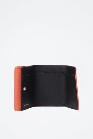 Portefeuille en cuir de mouton - Orange - Emporio Armani