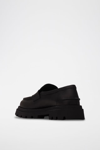 Mocassins en cuir de veau - Noir - Emporio Armani