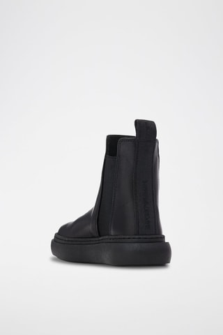 Bottines Chelsea en cuir de veau - Noir - Emporio Armani