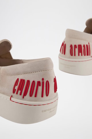 Slip-on en nubuck- Beige - Emporio Armani