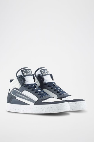 Baskets montantes en cuir - Noir - EA7