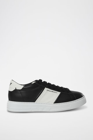 Baskets en cuir - Noir - Emporio Armani