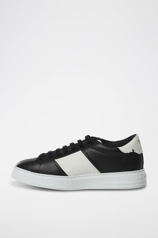 Baskets en cuir - Noir - Emporio Armani