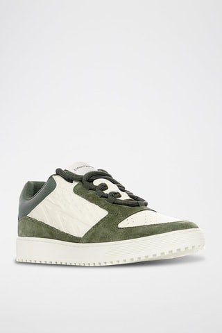 Splitleren Sneakers Ecru en Groen - Emporio Armani