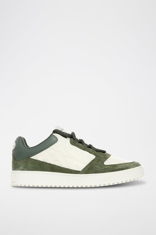 Splitleren Sneakers Ecru en Groen - Emporio Armani