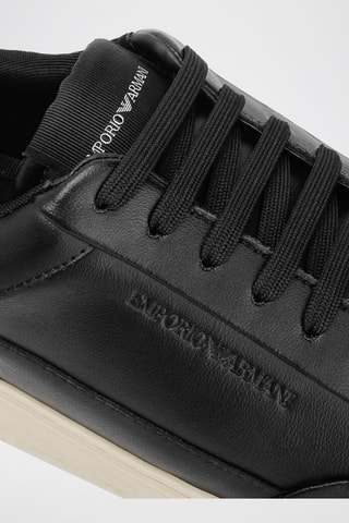 Baskets en cuir - Noir - Emporio Armani