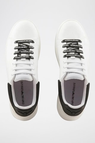 Baskets en cuir - Blanc - Emporio Armani