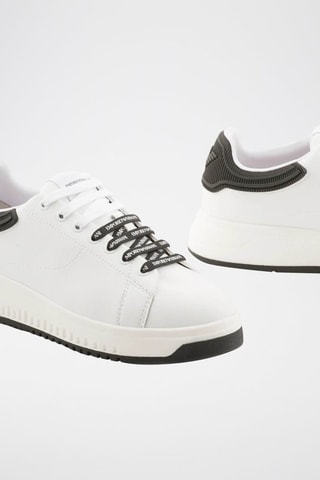Baskets en cuir - Blanc - Emporio Armani
