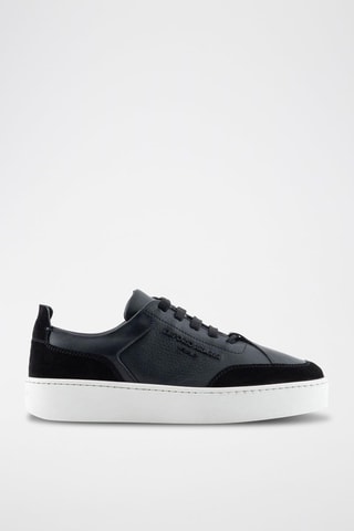 Baskets en cuir - Noir - Emporio Armani