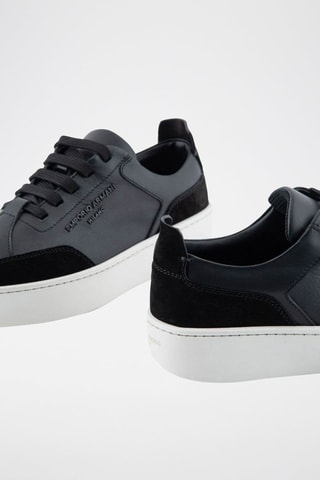 Baskets en cuir - Noir - Emporio Armani