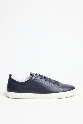 Baskets en cuir - Bleu nuit - Emporio Armani