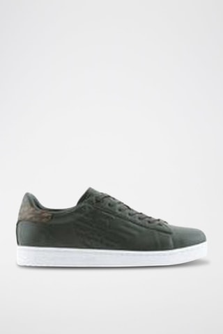 Baskets en cuir - Vert foncé - EA7