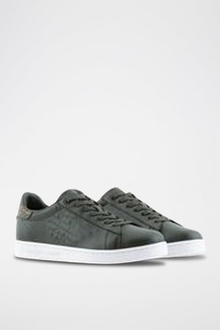 Baskets en cuir - Vert foncé - EA7