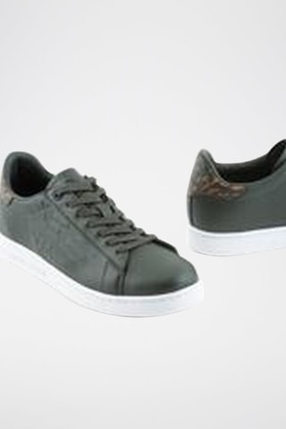 Baskets en cuir - Vert foncé - EA7