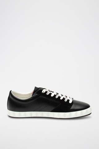 Baskets en cuir - Noir - Emporio Armani