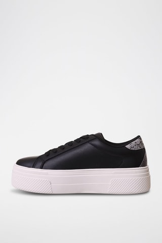 Baskets plateformes en cuir - Noir - Armani Exchange