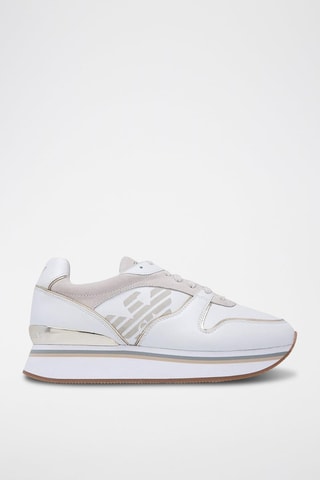 Baskets en cuir - Blanc - Emporio Armani