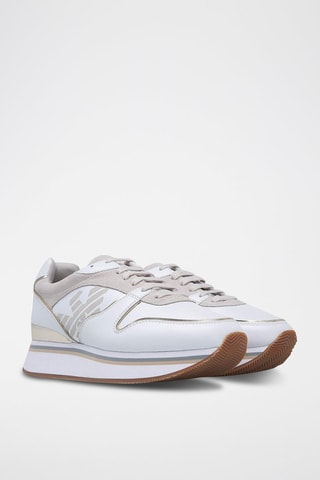 Baskets en cuir - Blanc - Emporio Armani