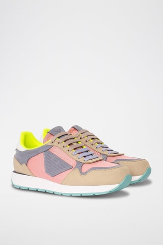 Baskets en cuir - Rose - Emporio Armani