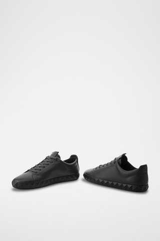 Baskets en cuir - Noir - Emporio Armani