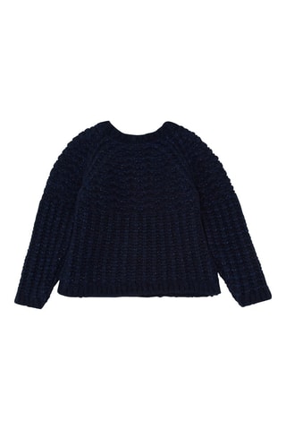 Pull en laine vierge - Bleu marine