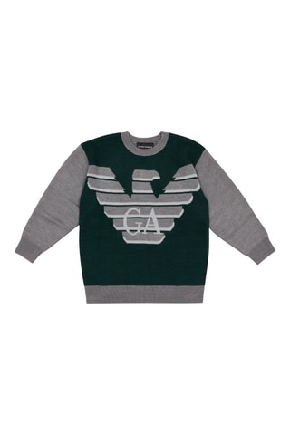 Pull en laine vierge - Vert foncé