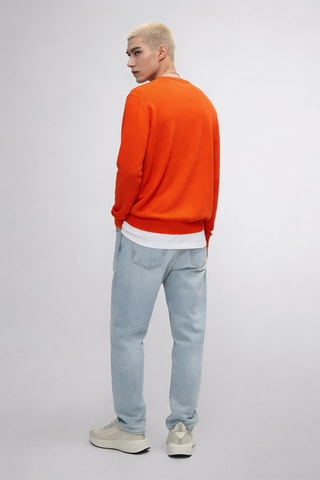 Pull en laine vierge - Orange - Emporio Armani