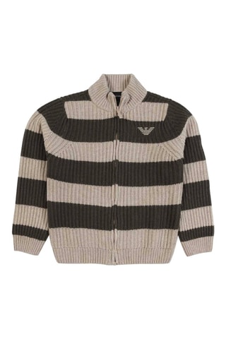 Gilet en laine et cachemire - Kaki - Emporio Armani
