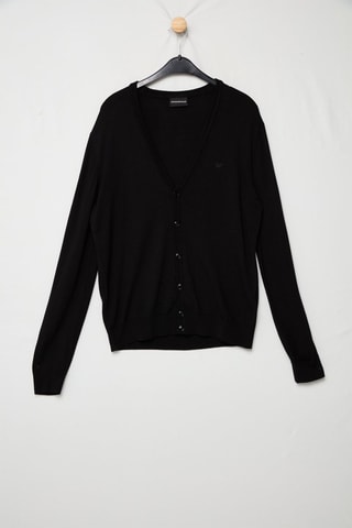 Gilet en laine vierge - Noir - Emporio Armani