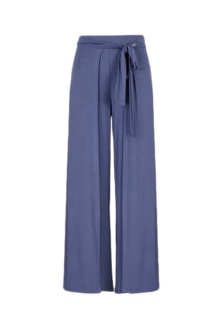 Pantalon portefeuille taille haute - Bleu marine - Emporio Armani
