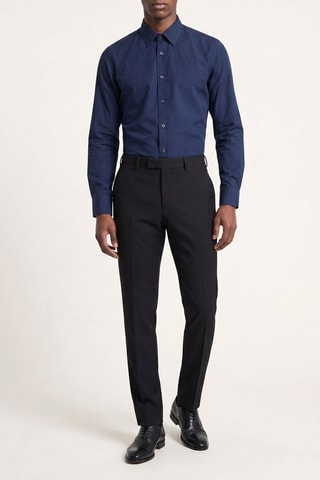 Pantalon en laine - Bleu marine - Emporio Armani