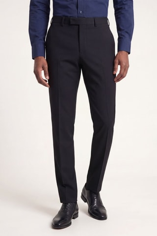 Pantalon en laine - Bleu marine - Emporio Armani