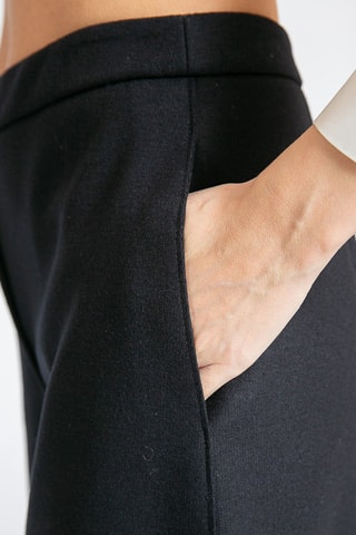 Pantalon taille haute en laine vierge - Noir - Emporio Armani