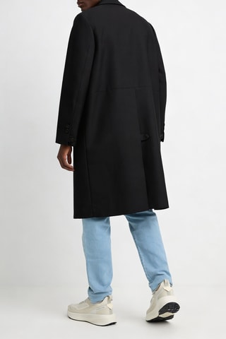 Manteau en laine vierge - Noir - Emporio Armani