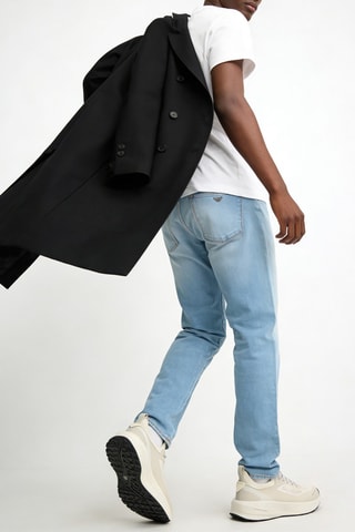 Manteau en laine vierge - Noir - Emporio Armani