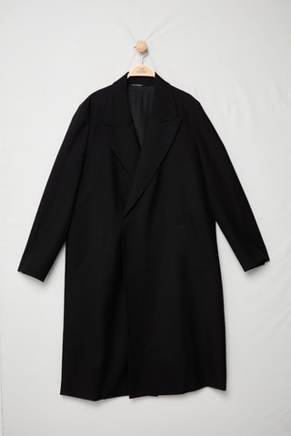 Manteau en laine vierge - Noir - Emporio Armani