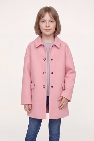 Manteau en laine vierge - Rose - Emporio Armani