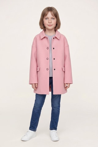 Manteau en laine vierge - Rose - Emporio Armani