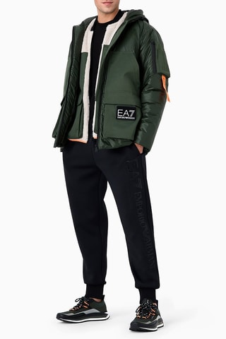 Manteau à capuche - Vert foncé