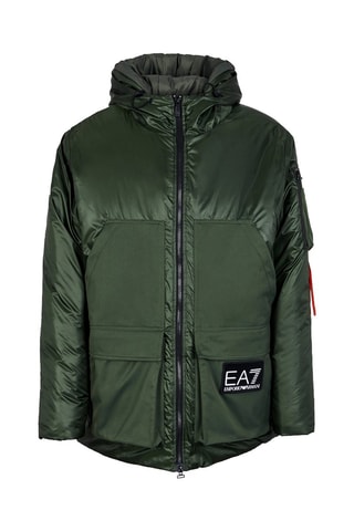 Manteau à capuche - Vert foncé