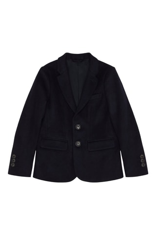 Veste en laine vierge et cachemire - Bleu marine