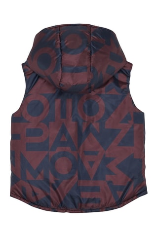 Veste sans manches à capuche - Bleu marine et bordeaux
