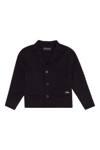 Veste en laine vierge - Bleu marine