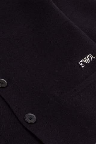 Veste en laine vierge - Bleu marine