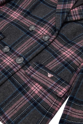 Veste en laine - Gris foncé et rose