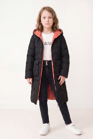 Veste longue à capuche - Bleu marine - Emporio Armani