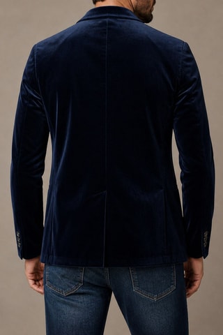 Veste en velours - Bleu marine - Emporio Armani