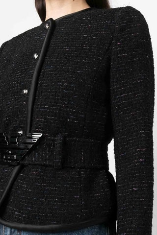 Veste en laine vierge - Noir - Emporio Armani