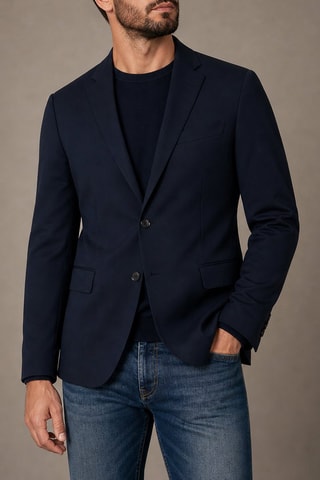 Veste en laine vierge - Bleu marine - Emporio Armani