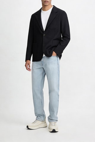 Veste en laine vierge - Bleu marine - Emporio Armani